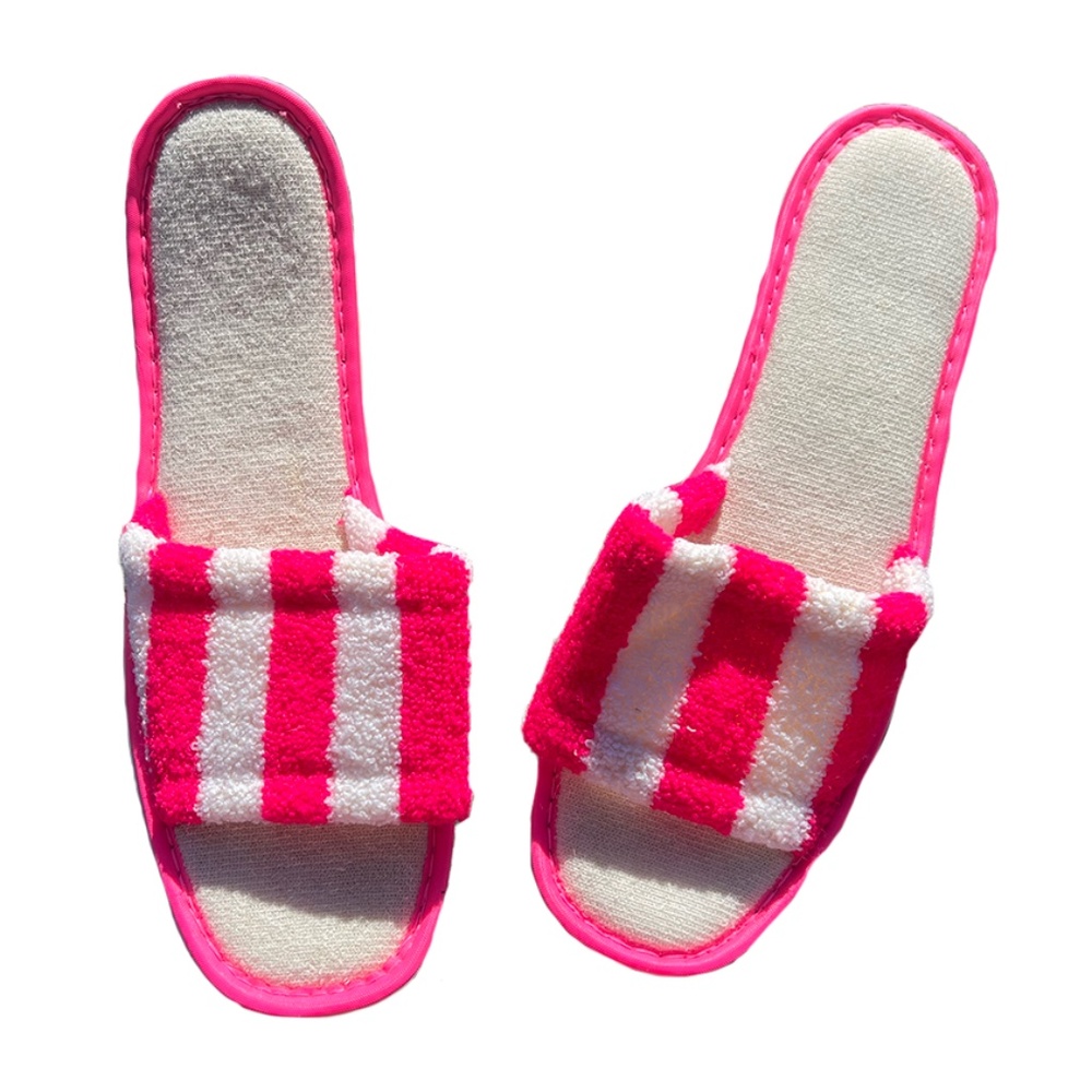 Hot Pink Vintage Pool Slippers